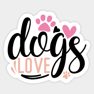 DOG'S love Sticker